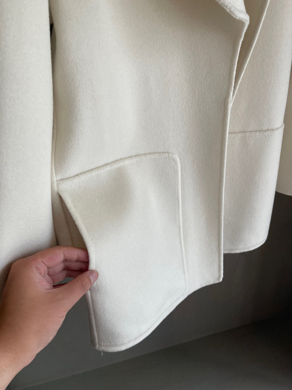 Hermes Short wrap coat White