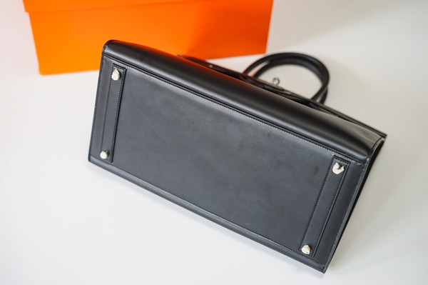 Hermès Birkin 40 Black Box Palladium Hardware