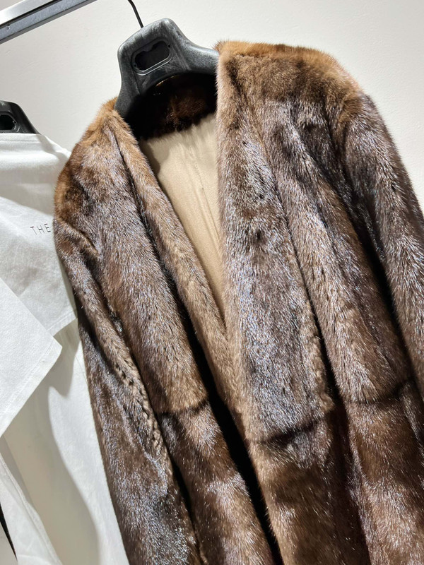 The Row Maxi Tanilo Mink belt coat Neutral