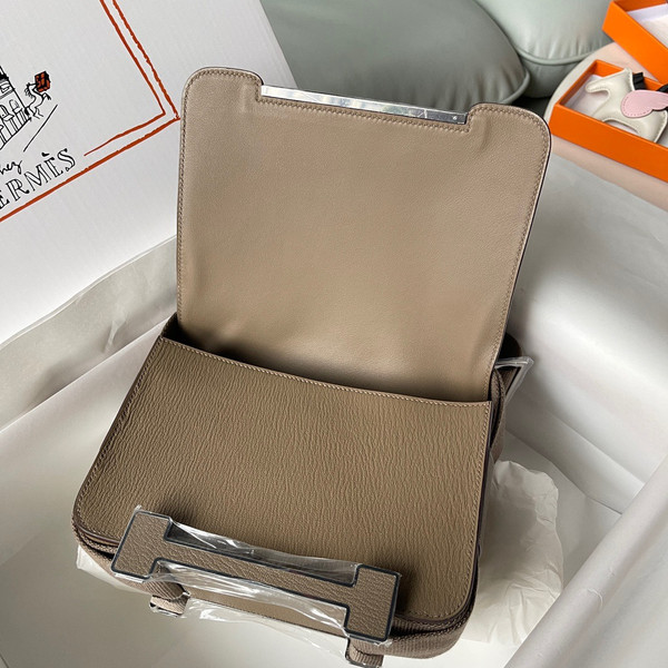 Hermès Geta Etoupe Chevre Palladium Hardware