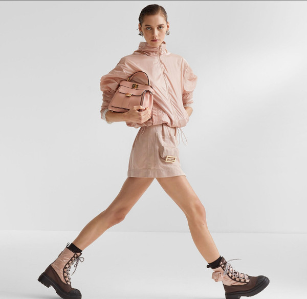 Fendi Cagoule Pink nylon windbreaker