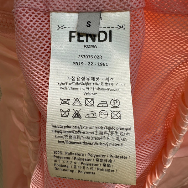 Fendi Cagoule Pink nylon windbreaker
