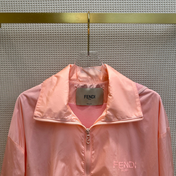 Fendi Cagoule Pink nylon windbreaker