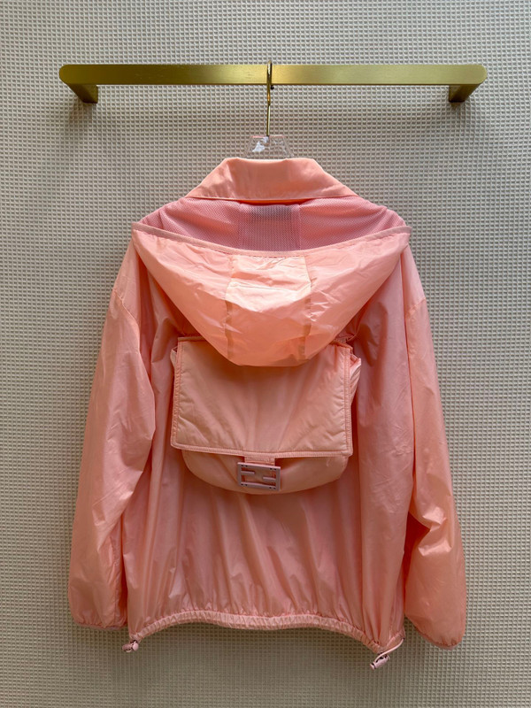 Fendi Cagoule Pink nylon windbreaker