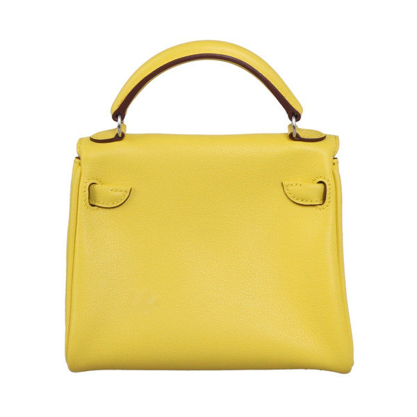 Hermes Quelle Idole Kelly Doll Bag Jaune De Naples Swift Palladium Hardware