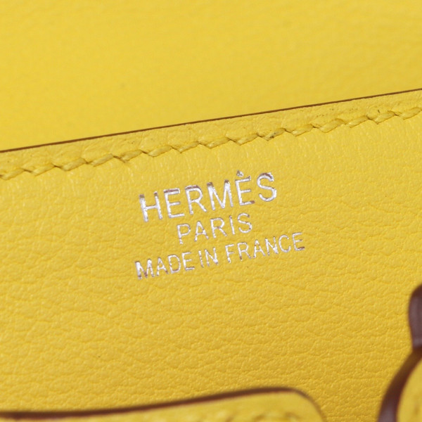 Hermes Quelle Idole Kelly Doll Bag Jaune De Naples Swift Palladium Hardware