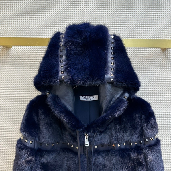Valentino Rockstud Mink  Coat