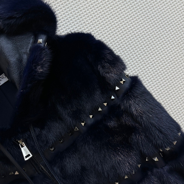 Valentino Rockstud Mink  Coat
