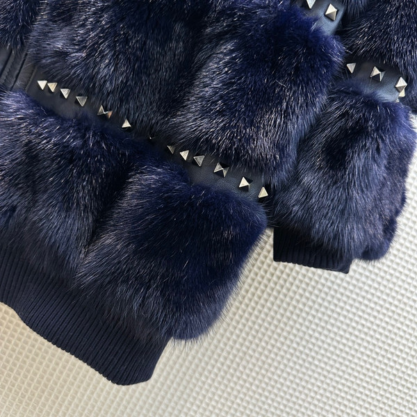 Valentino Rockstud Mink  Coat