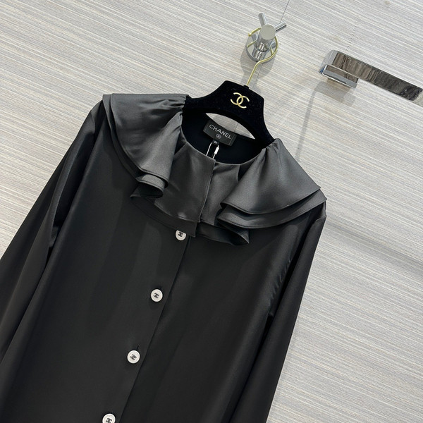 Chanel Cruise 2023 Silk BLOUSE Black