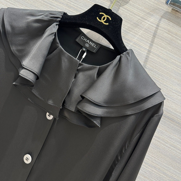 Chanel Cruise 2023 Silk BLOUSE Black