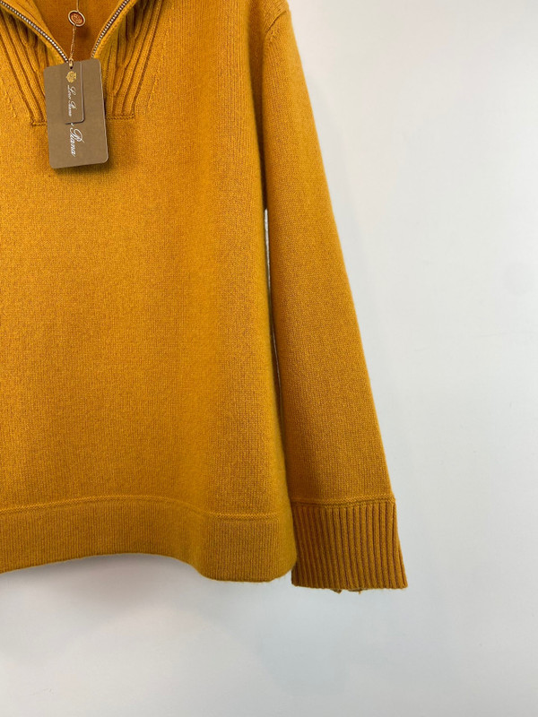 Loro Piana Northdowns Half-Zip  Cashmere Goldenrod Mel
