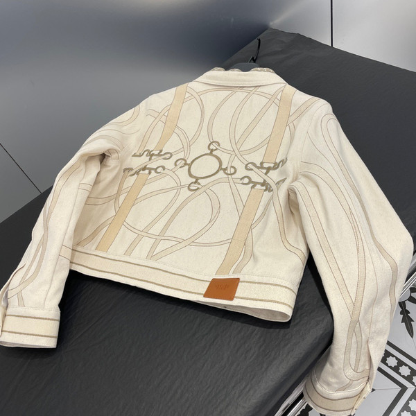 Hermes Embroidered denim jacket