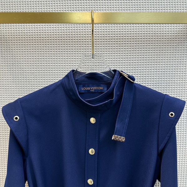[Priority Release] Louis Vuitton 1AB6LV LONG-SLEEVED EPAULETTE SHIRT DRESS