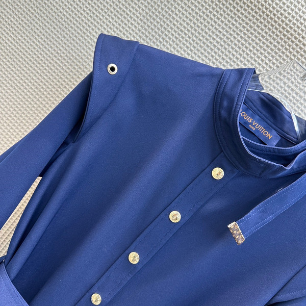 [Priority Release] Louis Vuitton 1AB6LV LONG-SLEEVED EPAULETTE SHIRT DRESS