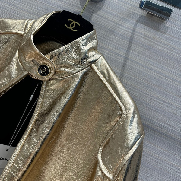 Chanel Metallic Calfskin BLOUSON GOLD