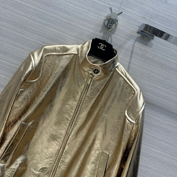 Chanel Metallic Calfskin BLOUSON GOLD