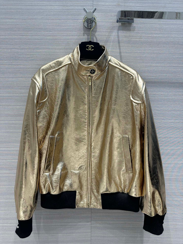 Chanel Metallic Calfskin BLOUSON GOLD