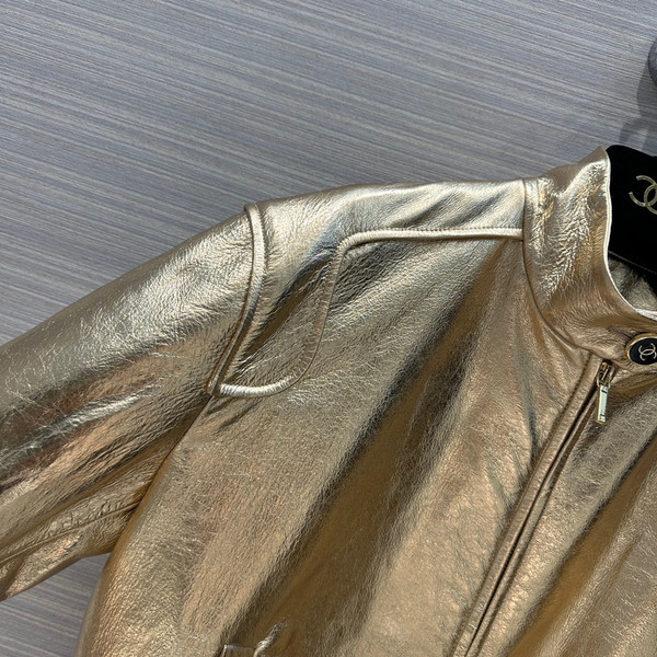 Chanel Metallic Calfskin BLOUSON GOLD