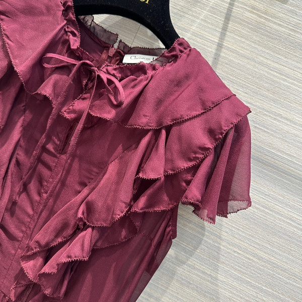 Christian Dior DIOR DREAM LONG DRESS Purple Silk Chiffon