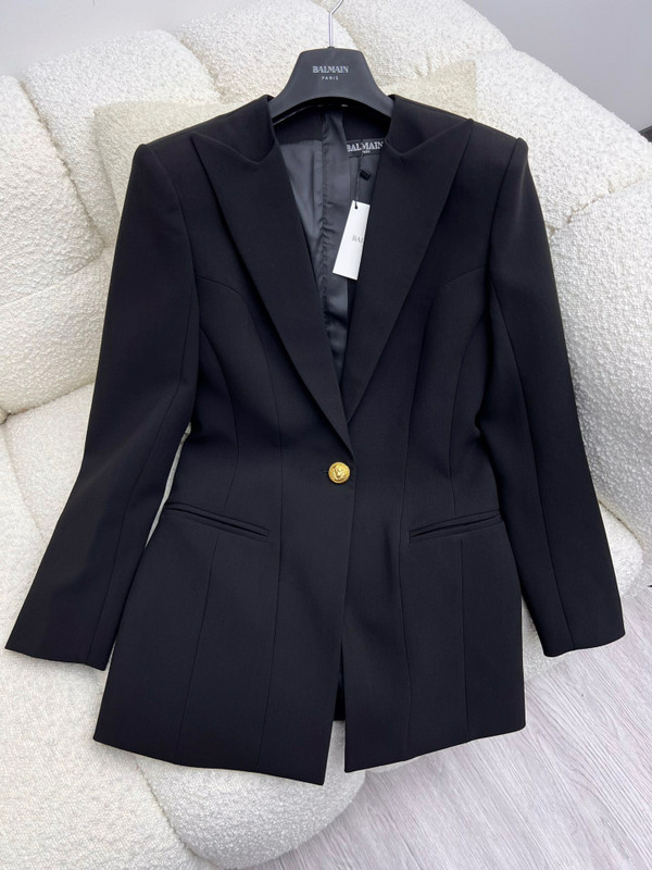 Balmain Grain de poudre tailored dress Black