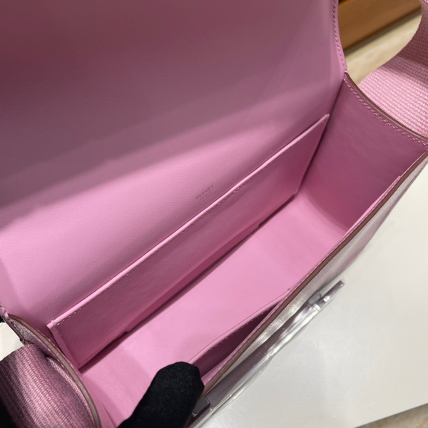 Hermès Geta Mauve Sylvestre Chevre Palladium Hardware