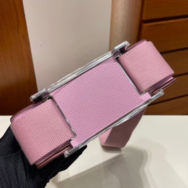Hermès Geta Mauve Sylvestre Chevre Palladium Hardware