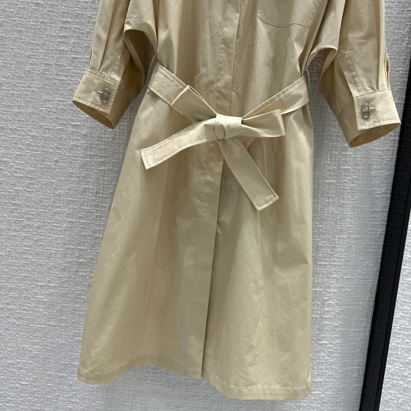 Hermes Belted dress SS2023 Beige Palomino