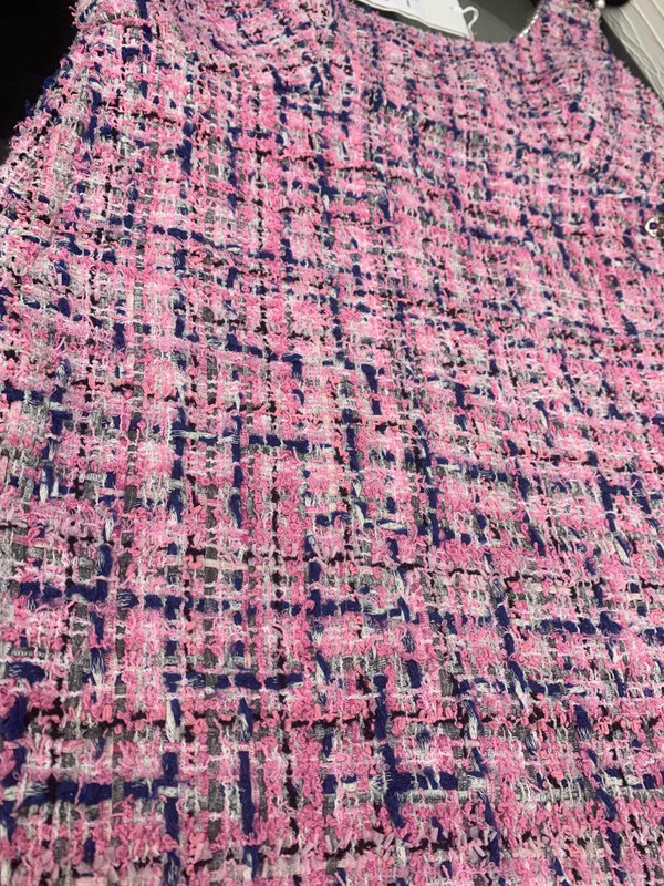 Chanel SS2023 Pre-Collection Cotton Tweed & Imitation Pearls Dress