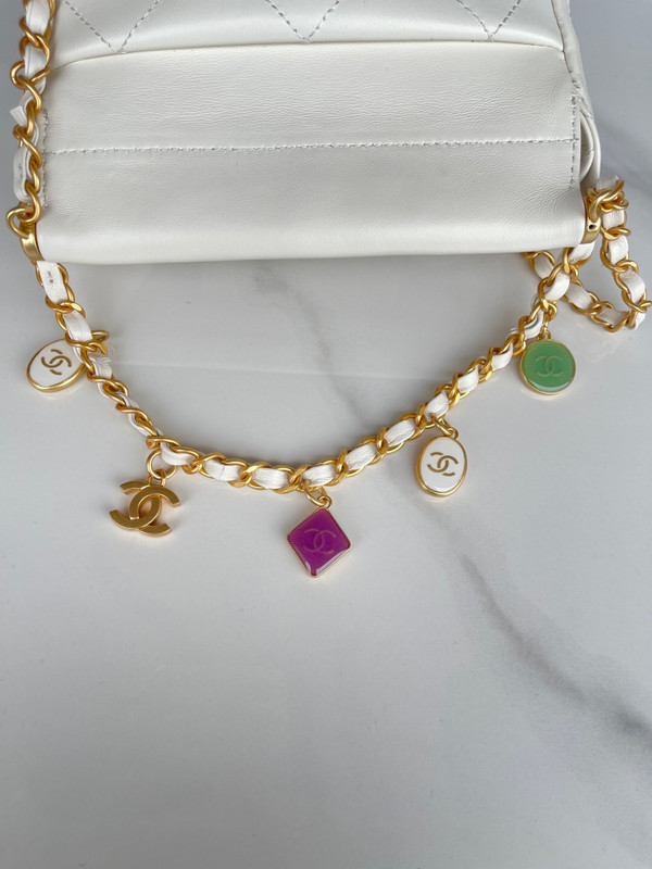 Chanel SS2023 Pre-Collection SMALL BUCKET BAG WHITE