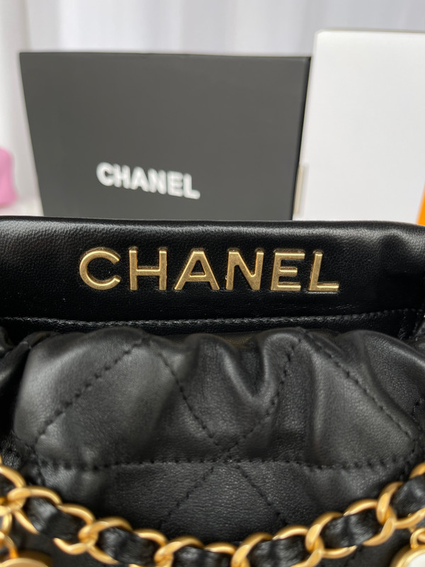 Chanel SS2023 Pre-Collection SMALL BUCKET BAG BLACK