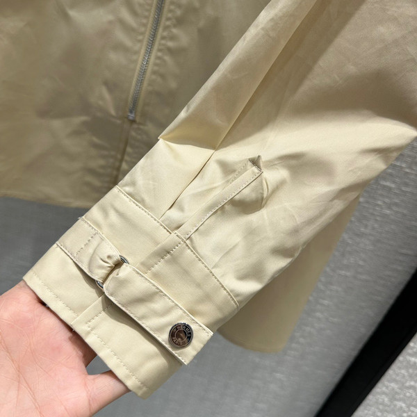 Hermes Zipped cotton shirt Beige