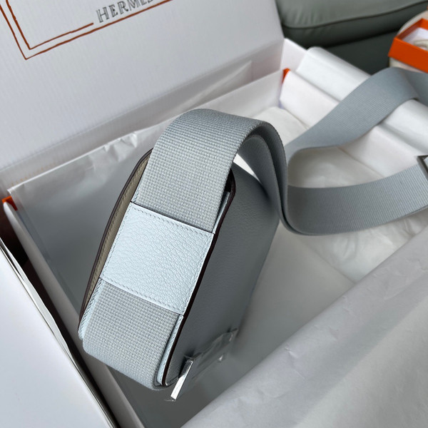 Hermès Geta  T0 Blue Brume Chevre Palladium Hardware
