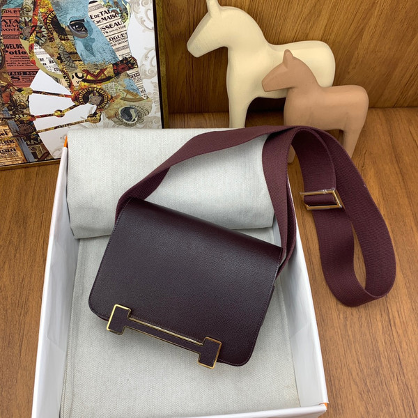 Hermès Geta Rouge Sellier  Chevre Gold Hardware