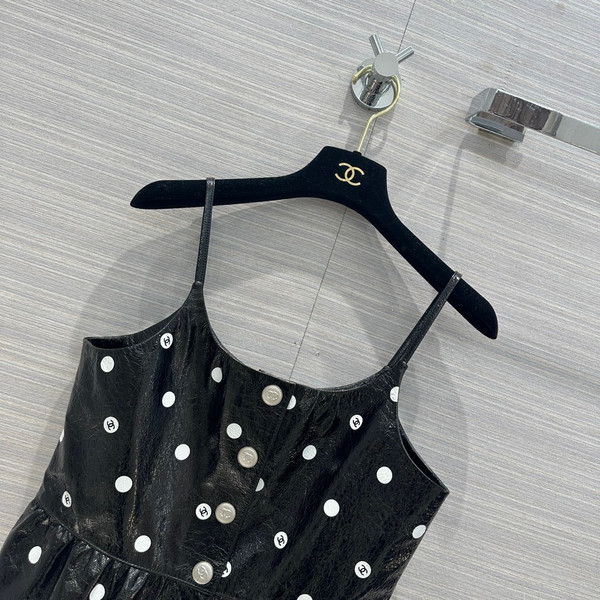 Chanel SS2023 Embroidered Calfskin & Lace Top