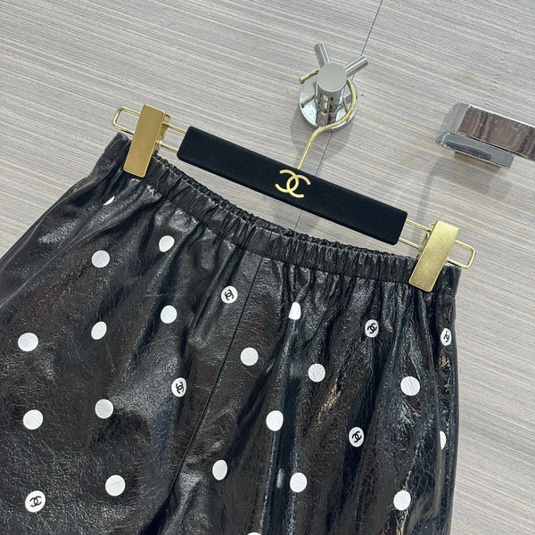 Chanel SS2023 Embroidered Calfskin & Lace shorts