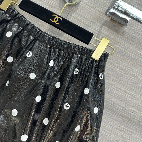 Chanel SS2023 Embroidered Calfskin & Lace shorts