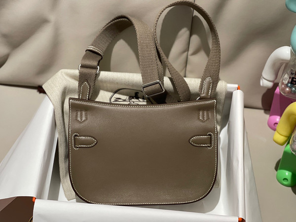 Hermès Jypsiere Mini Etoupe Evercolor Palladium Hardware