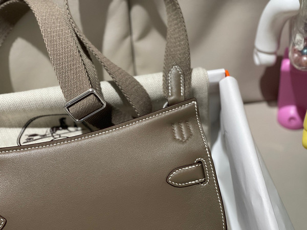 Hermès Jypsiere Mini Etoupe Evercolor Palladium Hardware