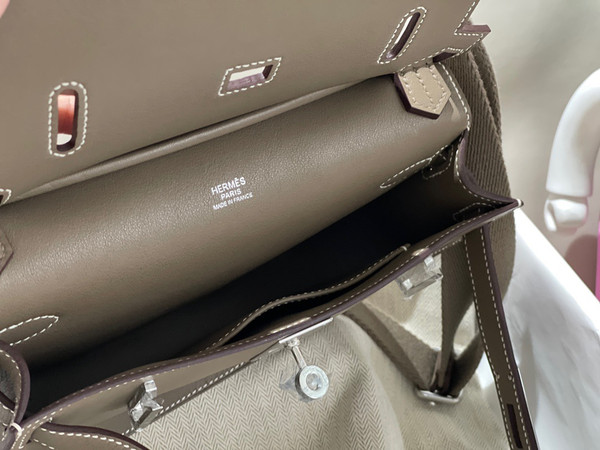 Hermès Jypsiere Mini Etoupe Evercolor Palladium Hardware