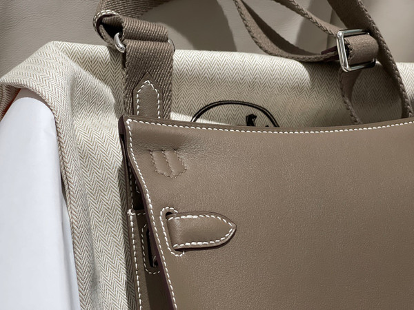 Hermès Jypsiere Mini Etoupe Evercolor Palladium Hardware