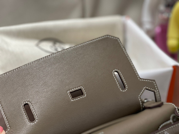 Hermès Jypsiere Mini Etoupe Evercolor Palladium Hardware