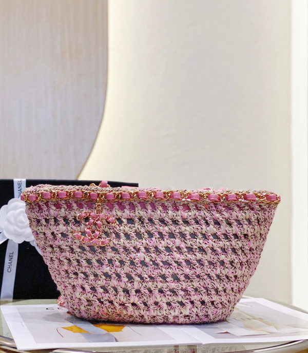Chanel Small Crochet Tote SS2023 Pink