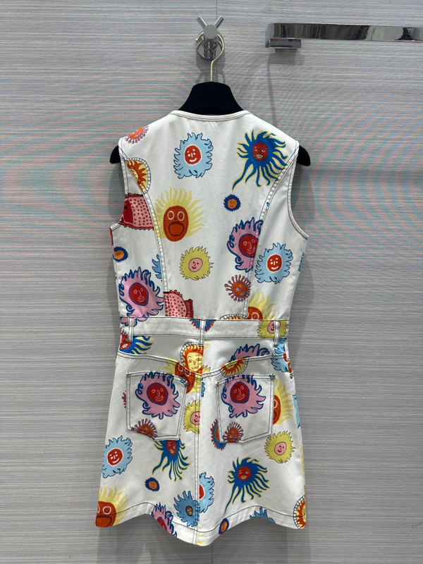 Louis Vuitton  1AB7ON LV x YK Faces Zip-Up Dress
