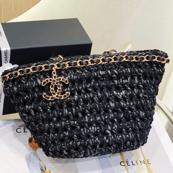 Chanel Small Crochet Tote SS2023 Black