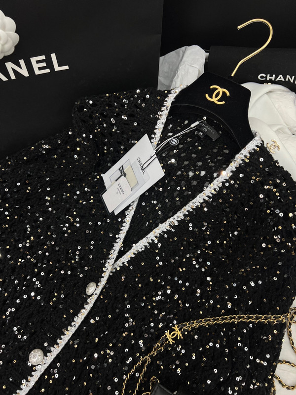 Chanel Glittered Cotton CARDIGAN