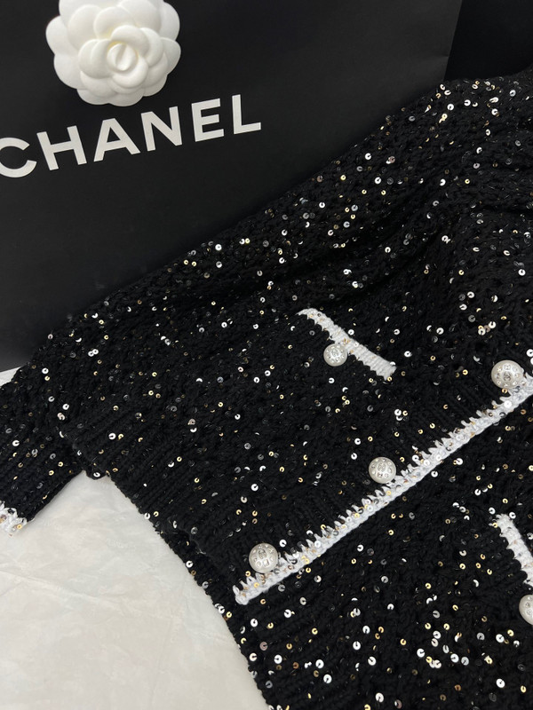 Chanel Glittered Cotton CARDIGAN