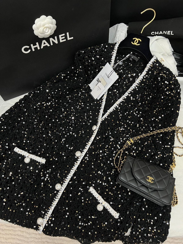 Chanel Glittered Cotton CARDIGAN
