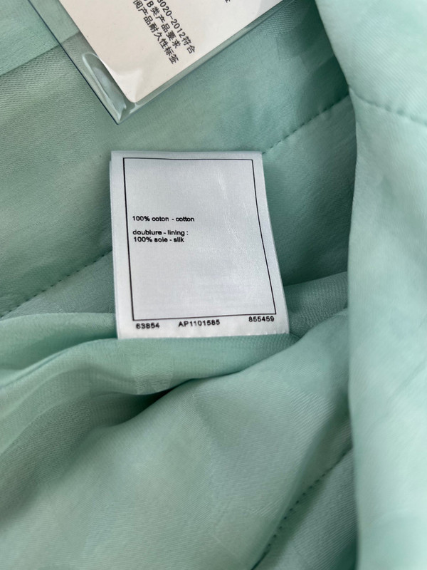 Chanel Light Blue & Ecru Cotton Tweed Jacket SS2023