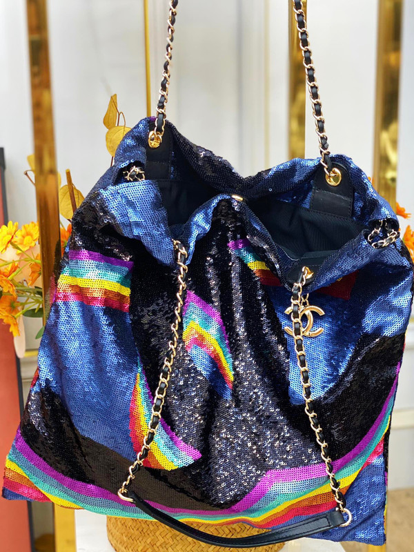 Chanel Limited Edition 22 sequins  SHOPPING BAG 2022